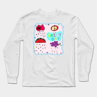 Rainy Day, Fruit Seed Rain Long Sleeve T-Shirt